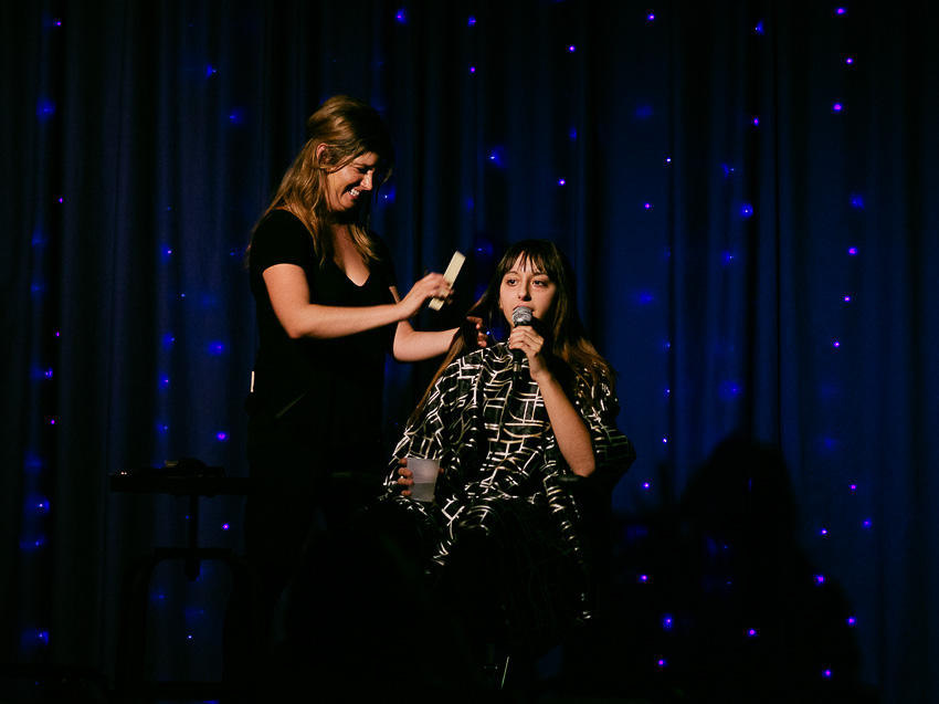 An Indoor Lady - Two Bits: Comedians On Stage Getting Haircuts 20140710-velv-12